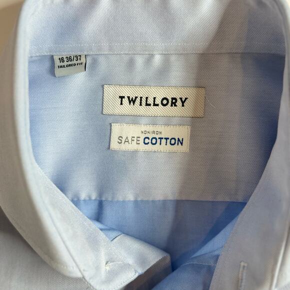 Twillory Non Iron Tailored Fit Long Sleeve Dress Shirt Men's 16 36/37 - Picture 4 of 5